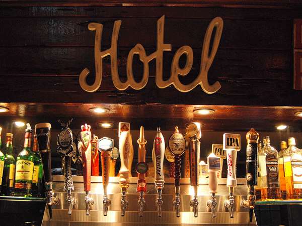 Assorted beers on tap