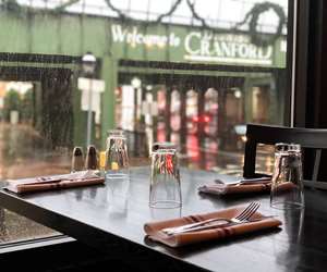 table by the window at the Cranford Hotel