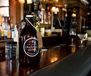Cranford Hotel beer bottle on the bar